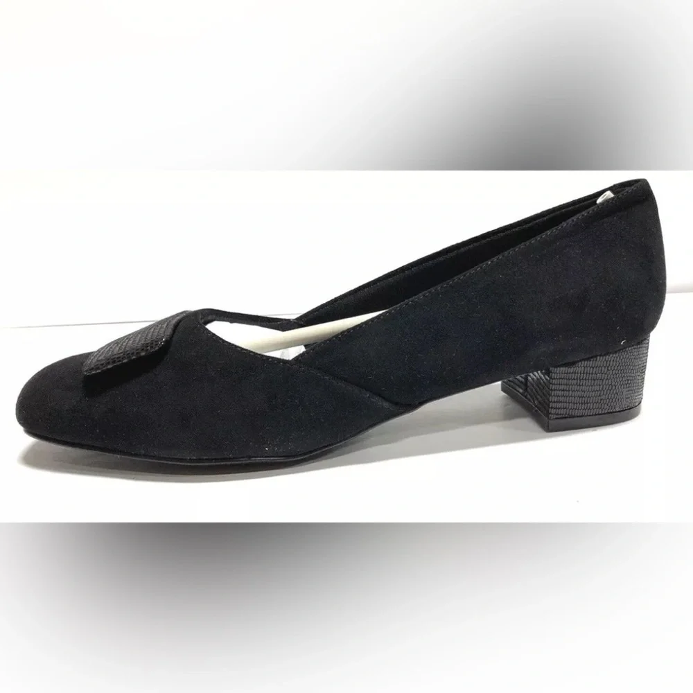 Trotters Delse Womens Low Pump Heels Black Size 10 Narrow